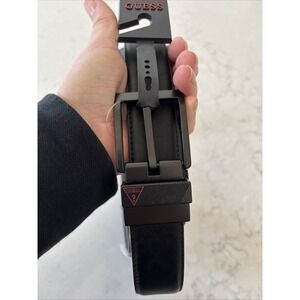 GUESS Black &‎ Brown Reversible Men's Classic Belt XL Size 42-44 Brand New $49